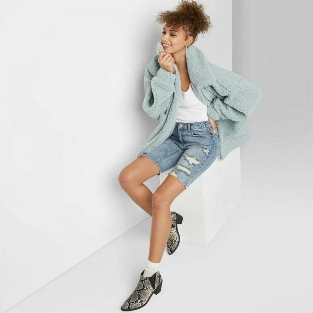 DENIM LONG SHORTS